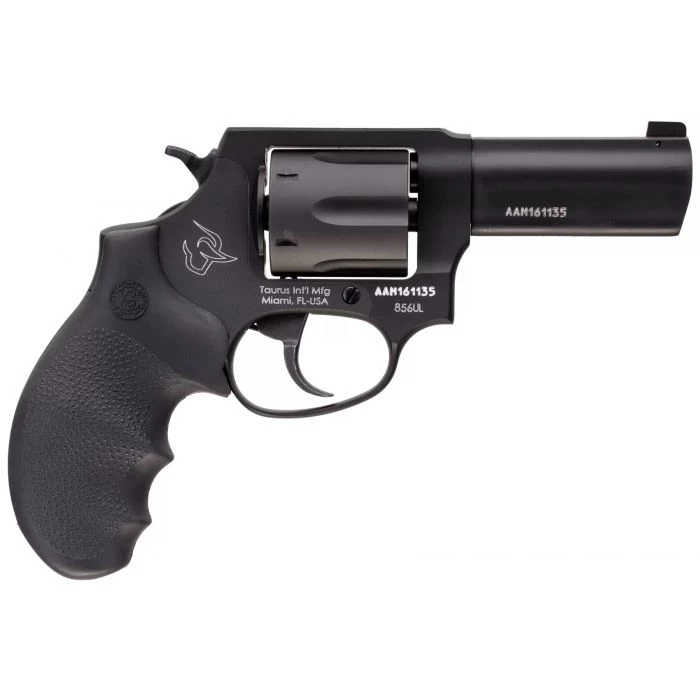 Taurus Defender 856 Ultra-Lite Revolver - Black | 38 Spl +P | 3" Barrel | 6rd | Hogue Rubber Grip | Front Night Sight