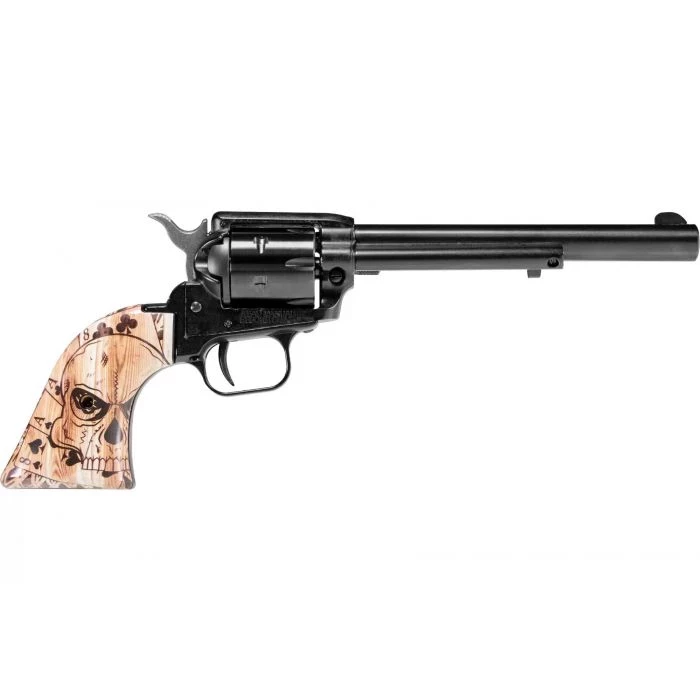 Heritage Rough Rider Revolver - Black | .22 LR | 6.5" Barrel | 6rd | Dead Man's Hand Grips