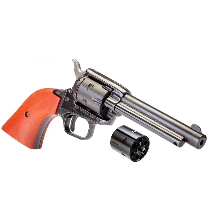 Heritage Rough Rider Revolver - Black | .22 LR / .22 WMR | 4.75" Barrel | 6rd | Cocobolo Wood Grips